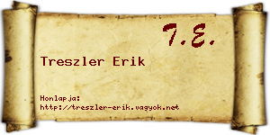 Treszler Erik névjegykártya